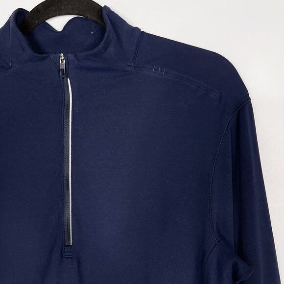 Lululemon Mens Small S Navy Blue Surge Warm 1/2 Zip Pullover Shirt Top Stretch - Picture 3 of 9